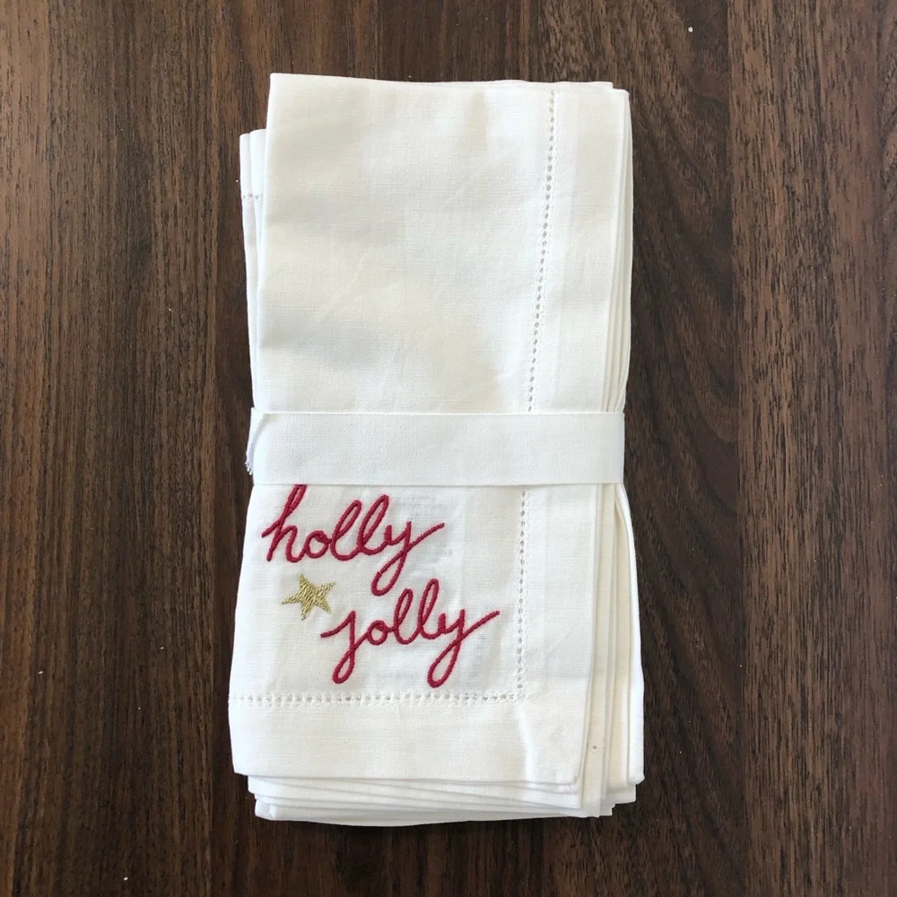 Pottery Barn Holly Jolly Napkins